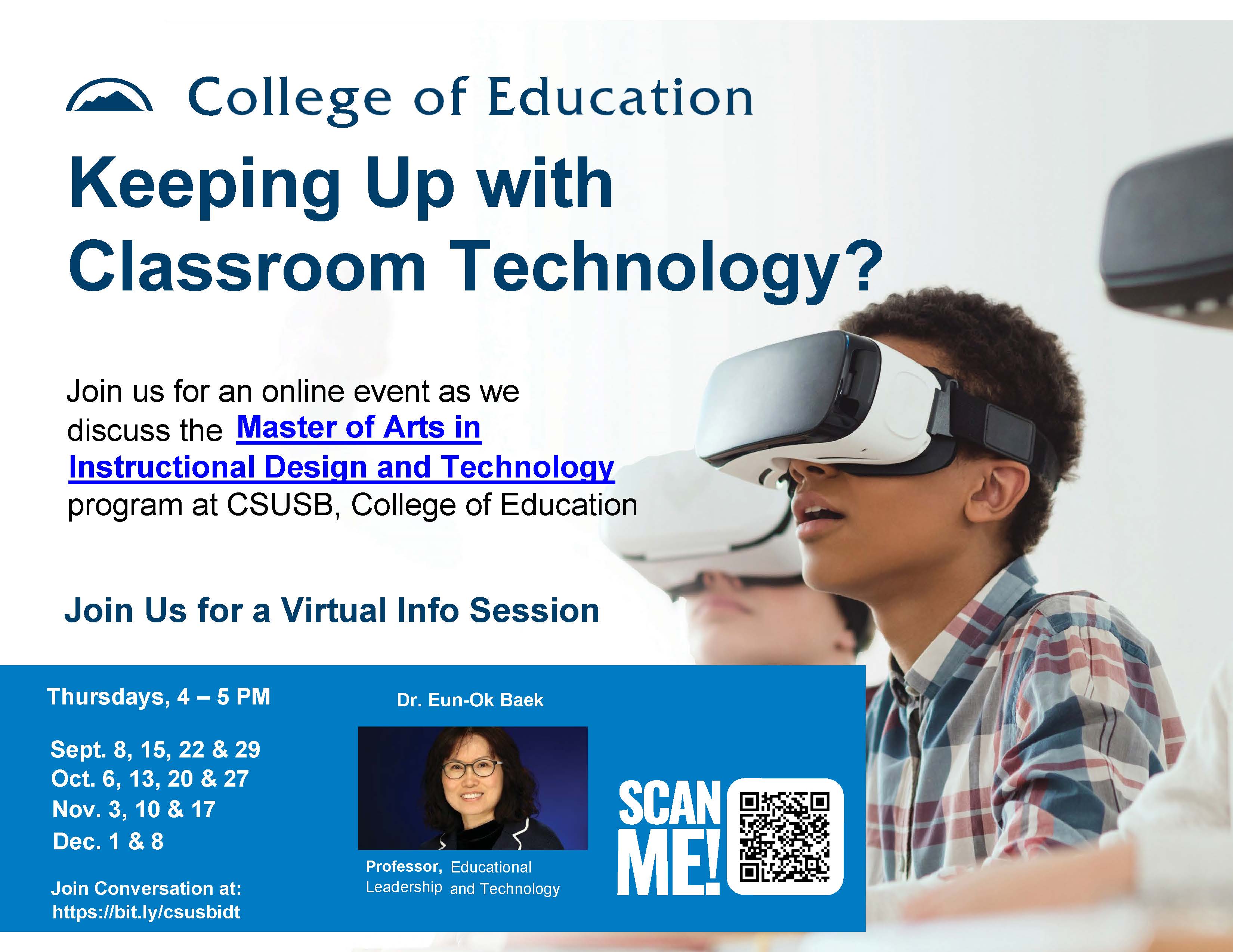 MA in Instructional Design and Technology Information Session CSUSB